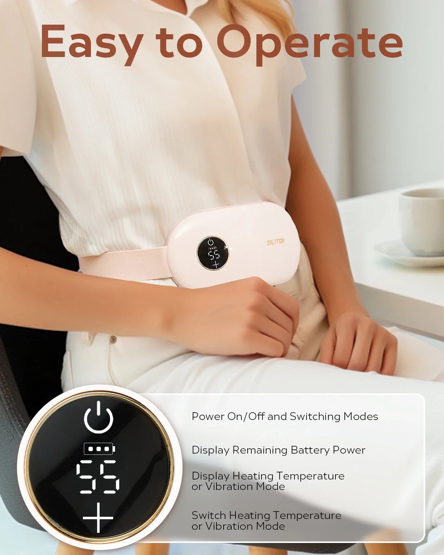 Wireless Heating Pad – Menstrual Pain Relief