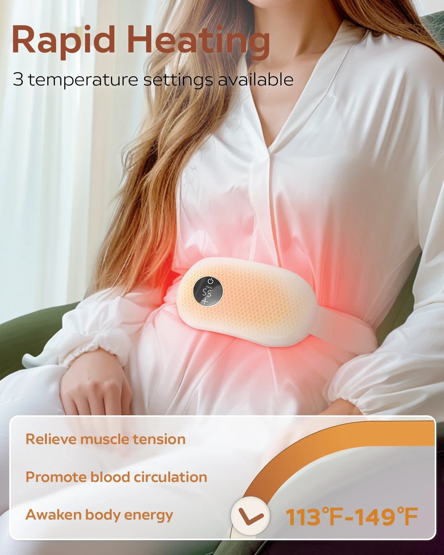 Wireless Heating Pad – Menstrual Pain Relief