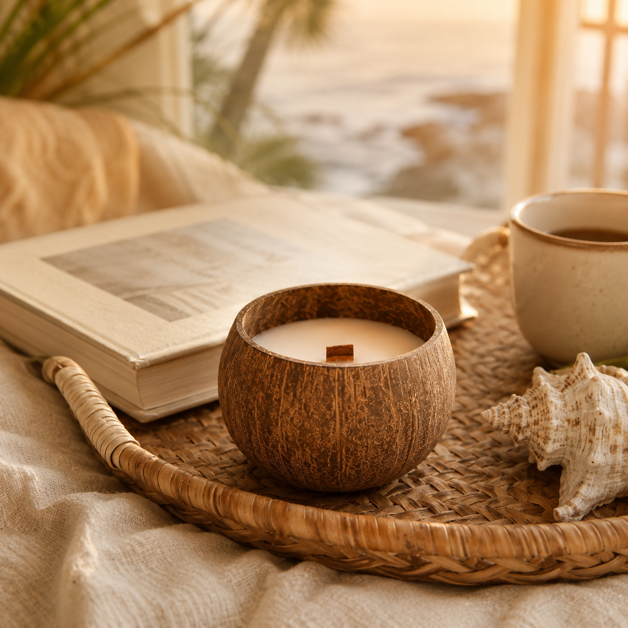 Coco Haven Coconut Shell Candle