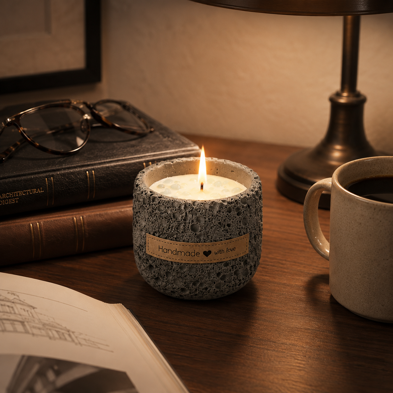 Terra Speckled Mineral Vessel Candle