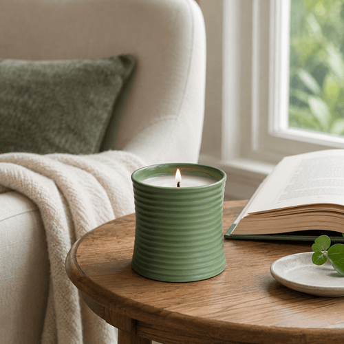 Riva Ribbed Ceramic Candle