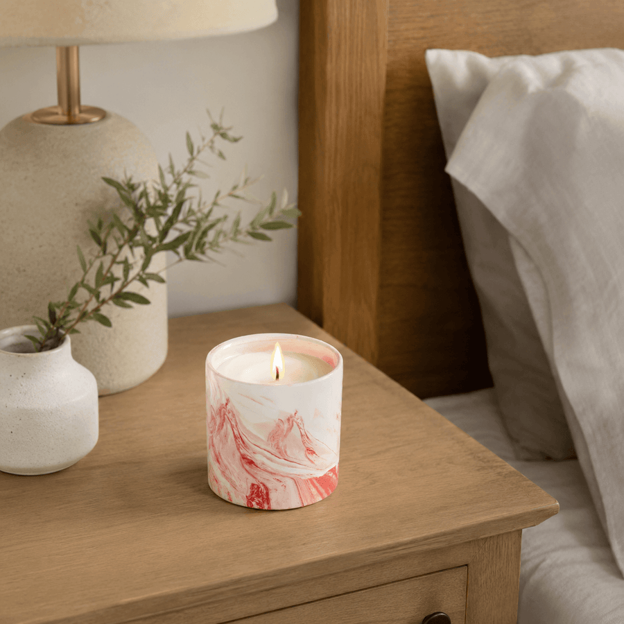 Maris Marble-Effect Ceramic Candle