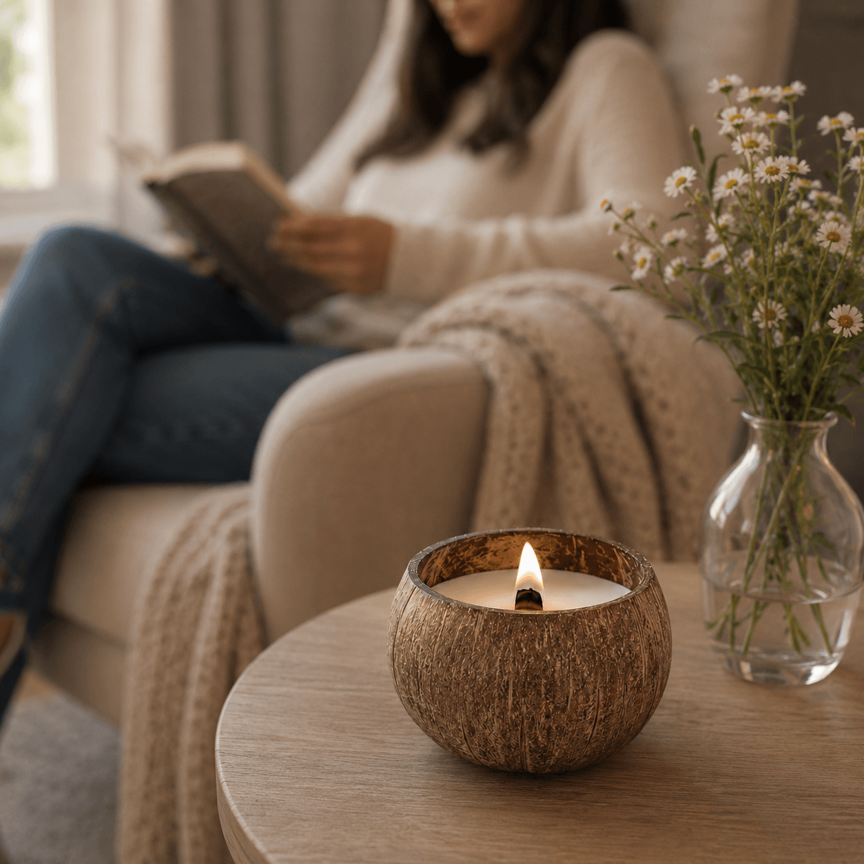 Coco Haven Coconut Shell Candle