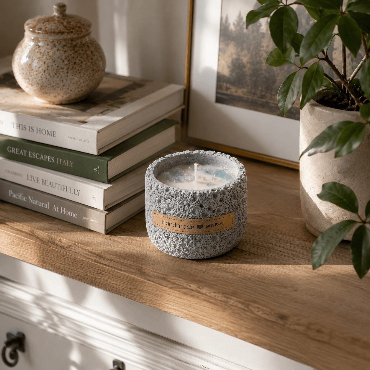Terra Speckled Mineral Vessel Candle