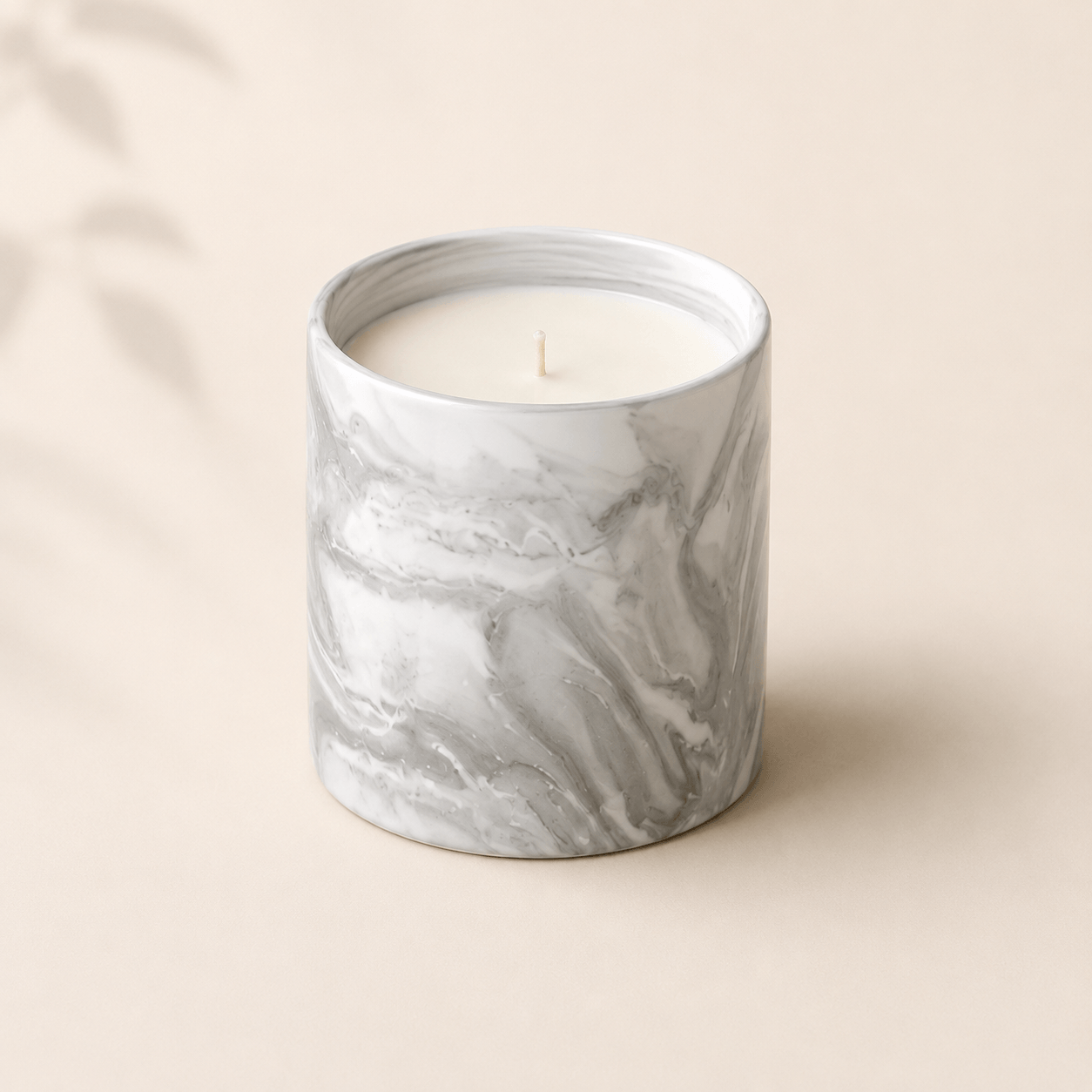 Warmelle Maris marble-effect ceramic candle gift set