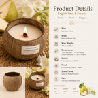 Warmelle Natural Coconut Shell Soy Candle in a real coconut shell, alternate view 7