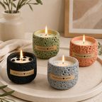 Warmelle Nordic Cement Scented Candle in a modern cement vessel