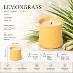 Warmelle Ribbed Ceramic Scented Candle in a ribbed ceramic vessel, alternate view 4