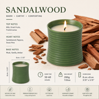 Warmelle Ribbed Ceramic Scented Candle in a ribbed ceramic vessel, alternate view 7